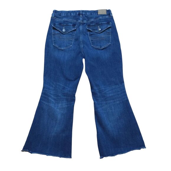 American Eagle Flare Bootcut High Rise Y2K Festival Boho Womens Jeans 10 Short - Picture 2 of 8